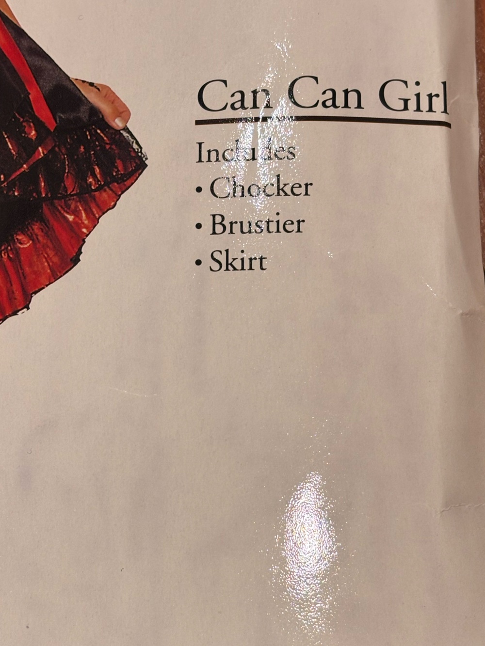 “Can Can Girl” Costume Women’s L Red Black Saloon Burlesque Western NIP - Picture 9 of 10